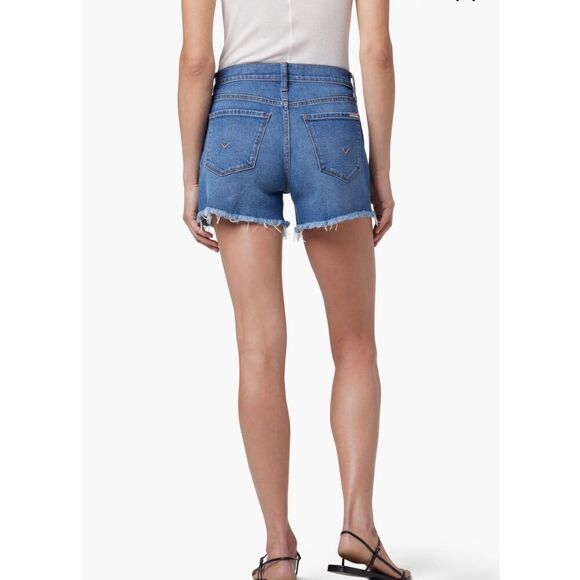HUDSON Gracie Mid Rise Cut Off Fray Hem Denim Shorts Size 6/28 - Picture 4 of 11